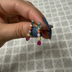 Sterling Silver (925) Colorful Gemstone Earrings